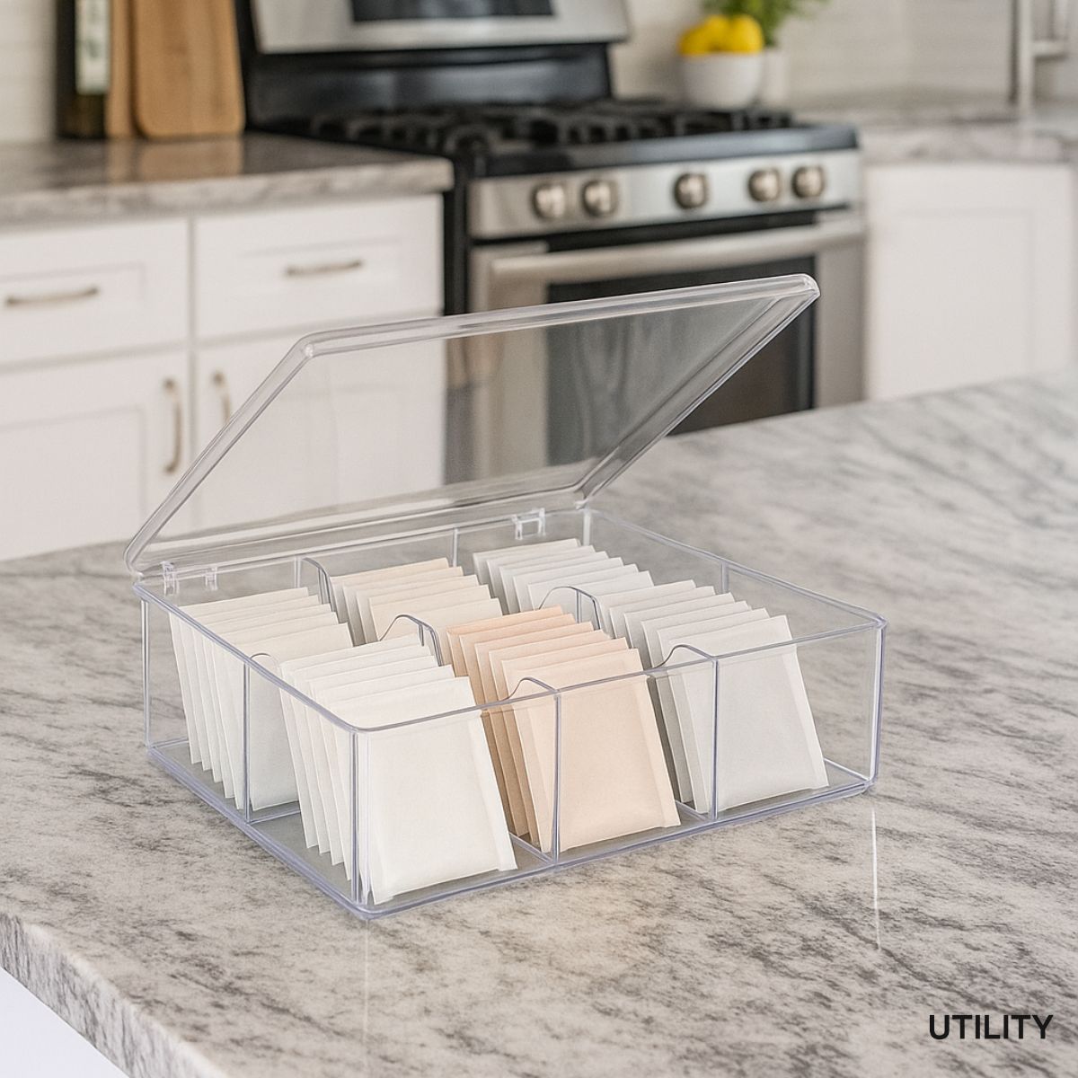 Porta Utensílio/Chá Retro Cristal