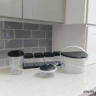 Kit Cozinha Home 4PÇS | Açucareiro, Farinheira, Porta Temperos e Saleiro